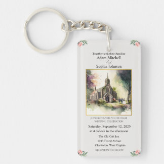 Église traditionnelle Mariage d'aquarelle Invitati