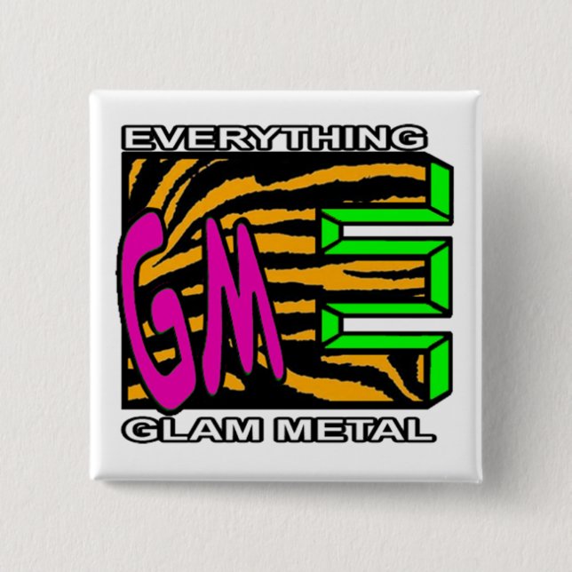 EGM Orange Tiger Stripe Logo Square Button (Front)