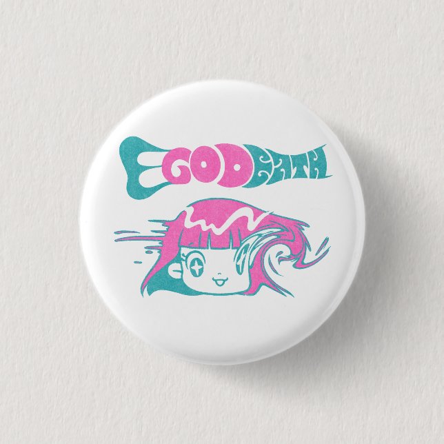 Ego Death 1 Inch Round Button (Front)
