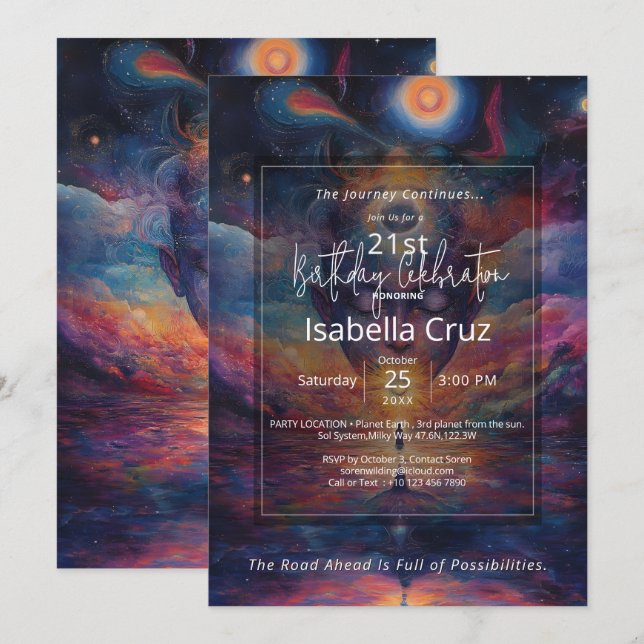 Ego Dissolving | Visionary Design Invitation (Front/Back)