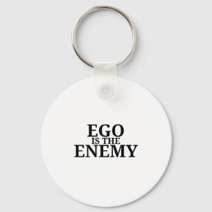 Ego Is The Enemy Minimalist Typewriter Keychain