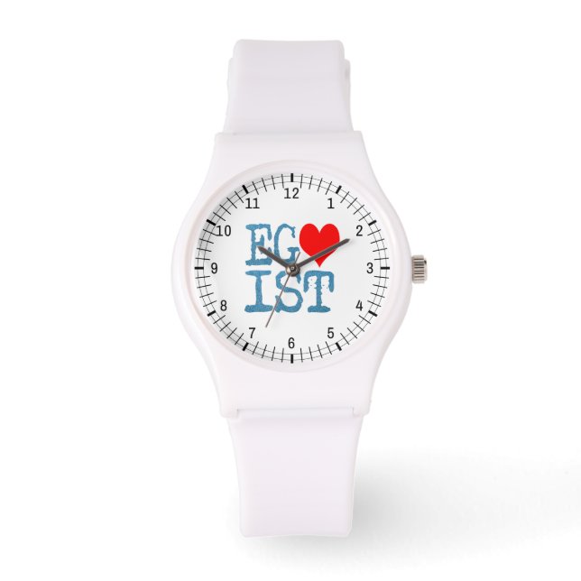 Egoist Red Heart Denim Watch (Front)