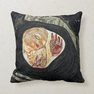 Egon Schiele Dead Mother I Throw Pillow