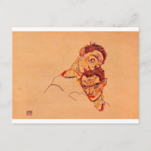 Egon Schiele - Double Self Portrait Postcard