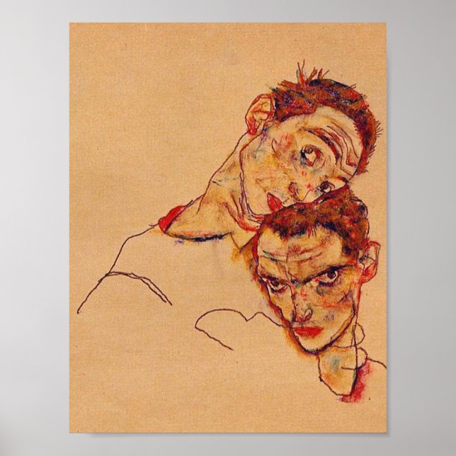Egon Schiele - Double Self Portrait Poster (Front)
