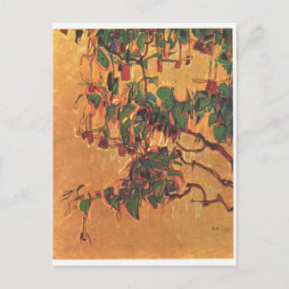 Egon Schiele- Fuchsia Postcard