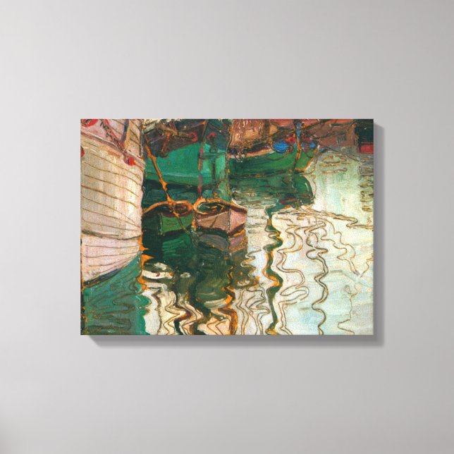 Egon Schiele - Harbour Of Trieste Canvas Print (Front)