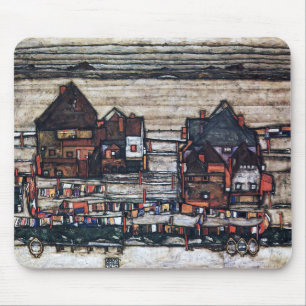 Egon Schiele , “ Houses with Laundry ” Mouse Pad