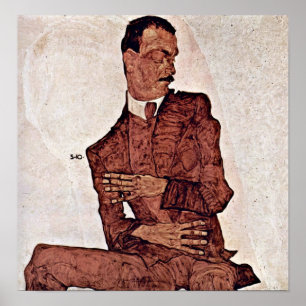 Egon Schiele - Portrait of Arthur Roessler Poster