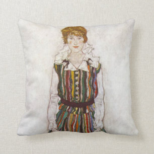Egon Schiele Portrait of Edith Schiele Pillow