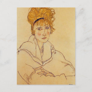 Egon Schiele- Portrait of Edith Schiele Postcard