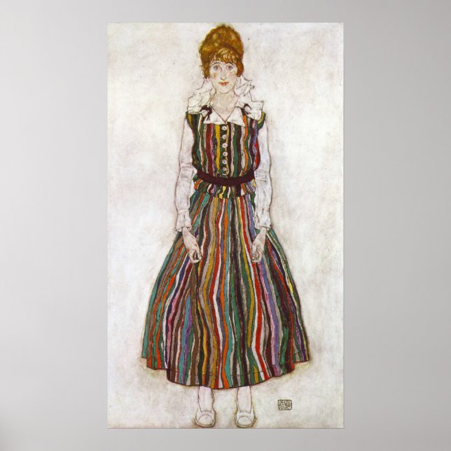 Egon Schiele Portrait of Edith Schiele Poster (Front)