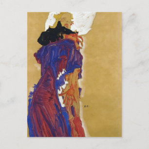 Egon Schiele- Reclining Girl on a Pillow Postcard