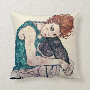 Egon Schiele Seated Woman Pillow