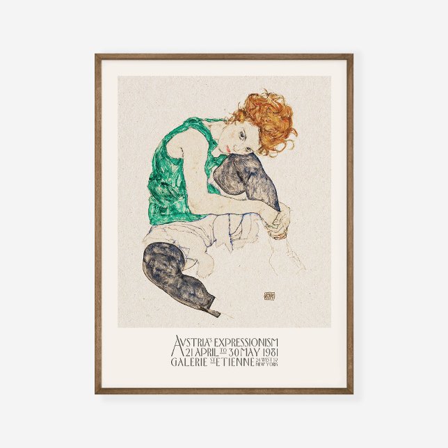Egon Schiele Seated Woman with Bent Knees Fine Art Poster (Creator Uploaded)
