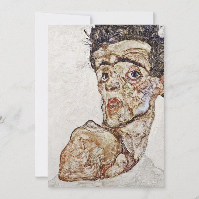 Egon Schiele - Self Portrait Card (Front)