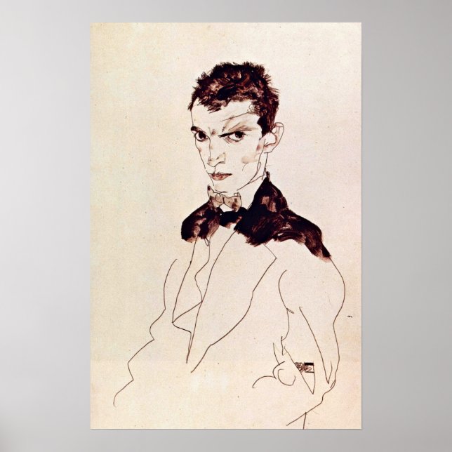 Egon Schiele - self-portrait Poster (Front)