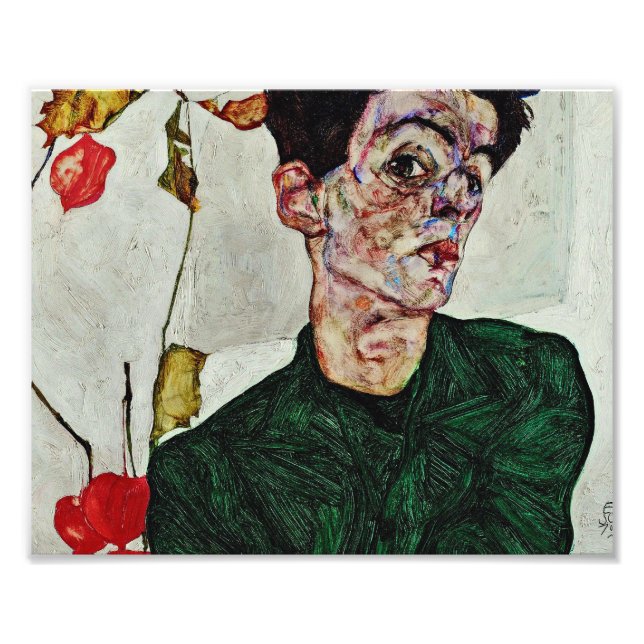 Egon Schiele - Self Portrait With Chinese Lantern Photo Print (Front)