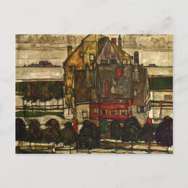 Egon Schiele- Single Houses Postcard (Front)
