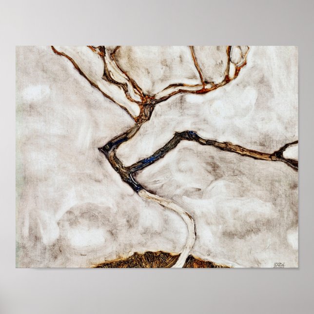 Egon Schiele - Small Tree In Late Autumn Poster (Front)