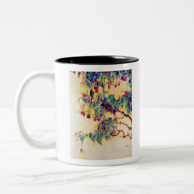 Egon Schiele Sonnenbaum Two-Tone Coffee Mug (Left)