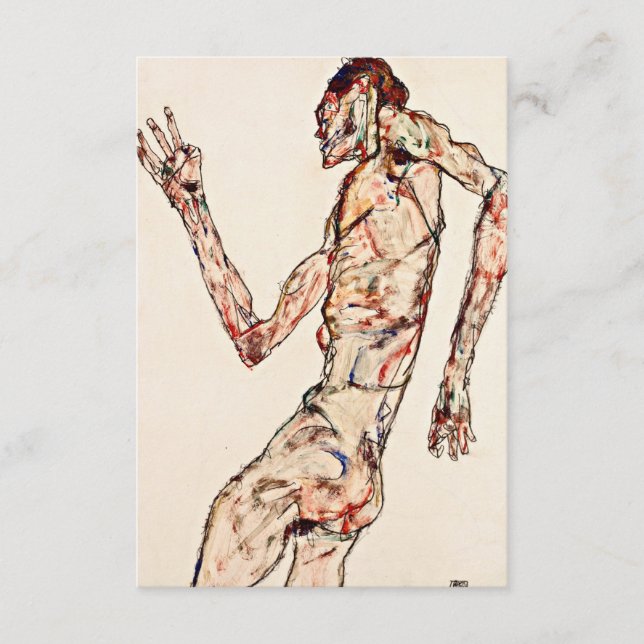Egon Schiele - The Dancer Enclosure Card (Front)