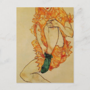 Egon Schiele- The Green Stocking Postcard