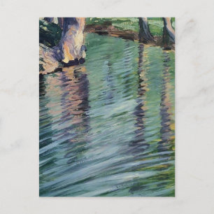 Egon Schiele- Trees Mirrored in a Pond Postcard