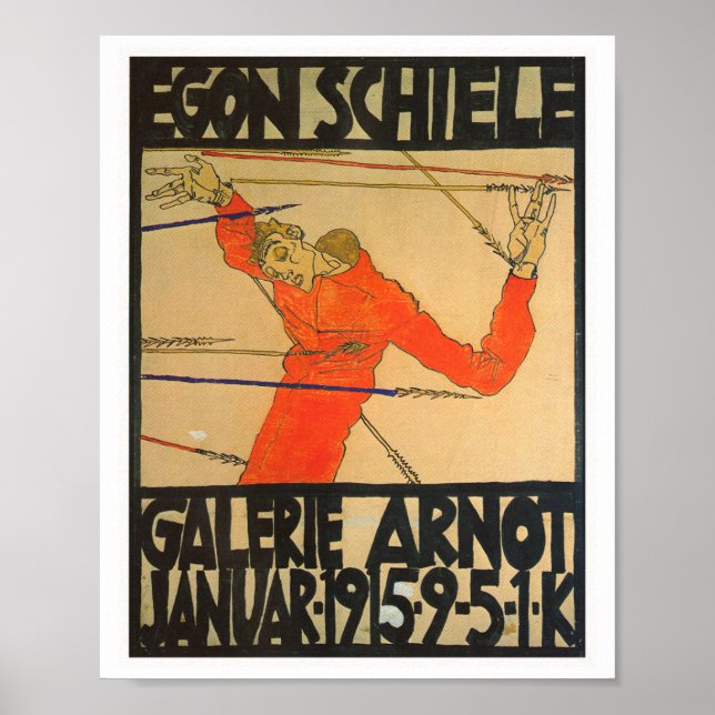 EGON SCHIELE VINTAGE POSTER (Front)
