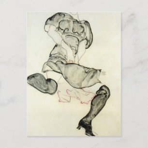 Egon Schiele- Woman with Black Stockings Postcard