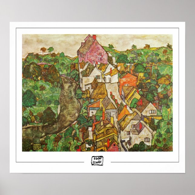 Egon Schiele Zedign Art Poster #16-3 (Front)