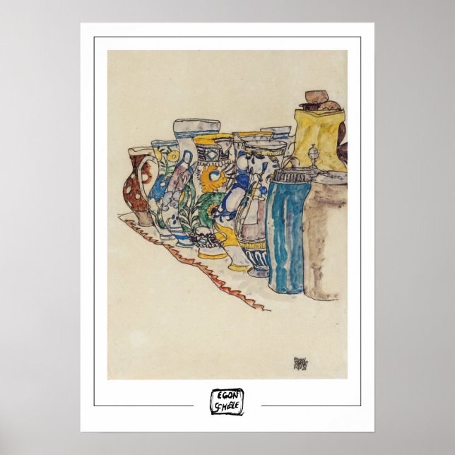 Egon Schiele Zedign Art Poster #344-2 (Front)