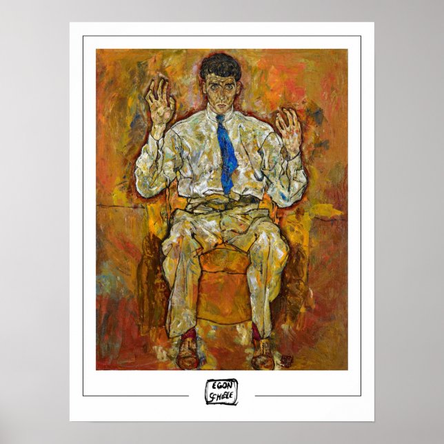 Egon Schiele Zedign Art Poster #7-3 (Front)