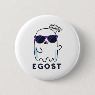 Egost Funny Halloween Ego Ghost Pun 2 Inch Round Button