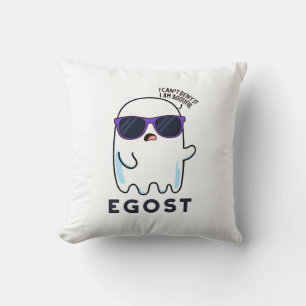 Egost Funny Halloween Ego Ghost Pun Throw Pillow