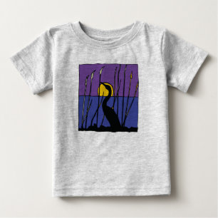 Egret Among Reeds Baby Tee