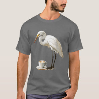Egret Bird boy family T-Shirt