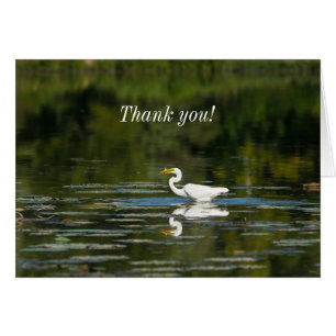 Egret Fish Feast Thank You Card