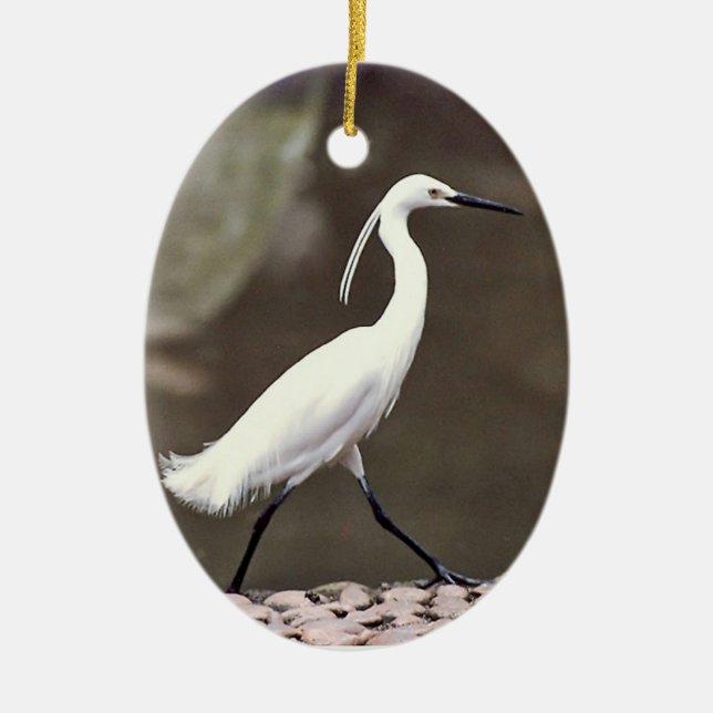 Egret Holiday Ornament (Front)