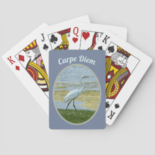 Egret Lake Walk Playing Cards