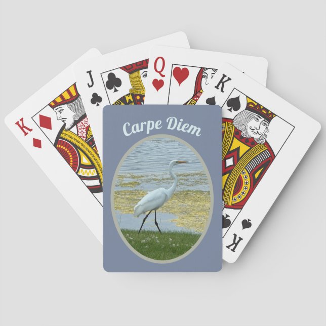 Egret Lake Walk Playing Cards (Back)
