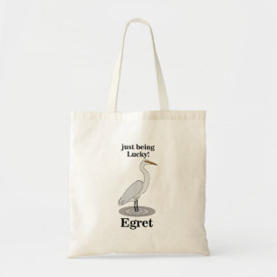 Egret Lucky Bird Tote Bag