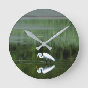 Egret Reflection Acrylic Wall Clock