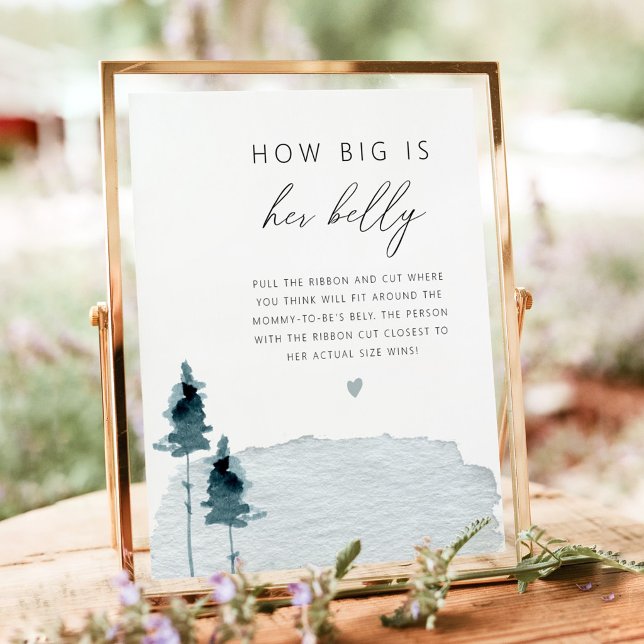 EGRET Rustic Slate Blue How Big Is Her Belly Game Poster (Creator Uploaded)