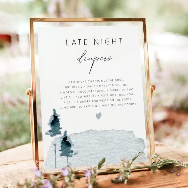 EGRET Rustic Slate Blue Late Night Diapers Game Poster (Creator Uploaded)