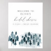 EGRET Rustic Winter Bridal Shower Welcome Foam Bo