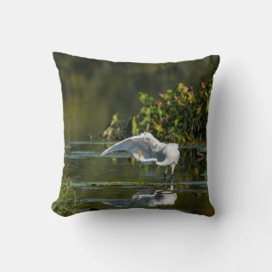 Egret Wing Exam Throw Pillow