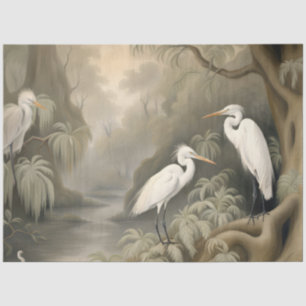Egrets in the Wild Tissue Paper
