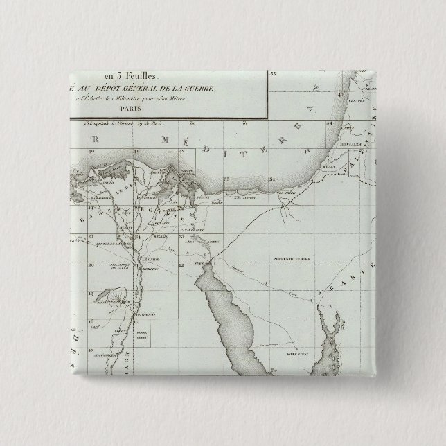 Egyopt and Palestine 2 Inch Square Button (Front)