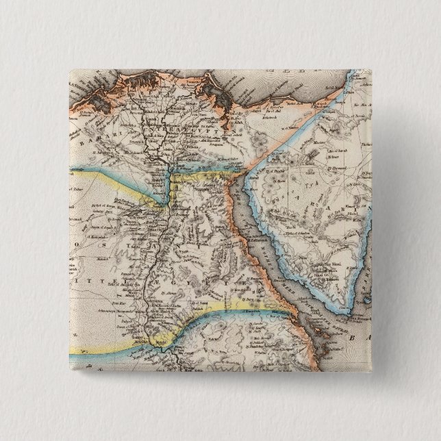 Egypt 14 2 inch square button (Front)